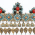 Head dress ornament, gilded silver & glass beads 38 x 20 cm - The Nomads Tent